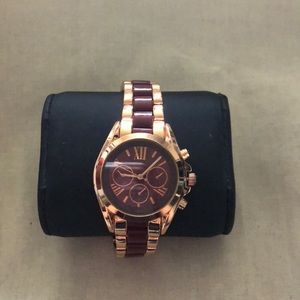 Rose gold and maroon ROCAWEAR watch